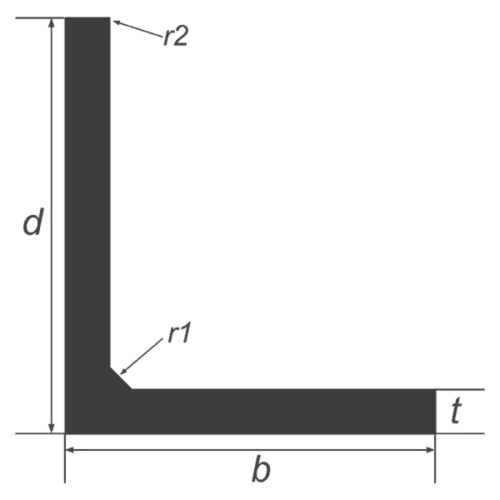 50 x 50 x 8 mild steel equal angle S275